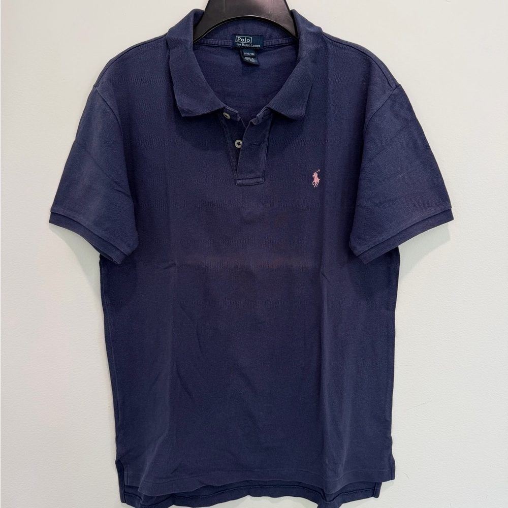 Polo Ralph Lauren Boys Navy Blue Polo Shirt Size Large